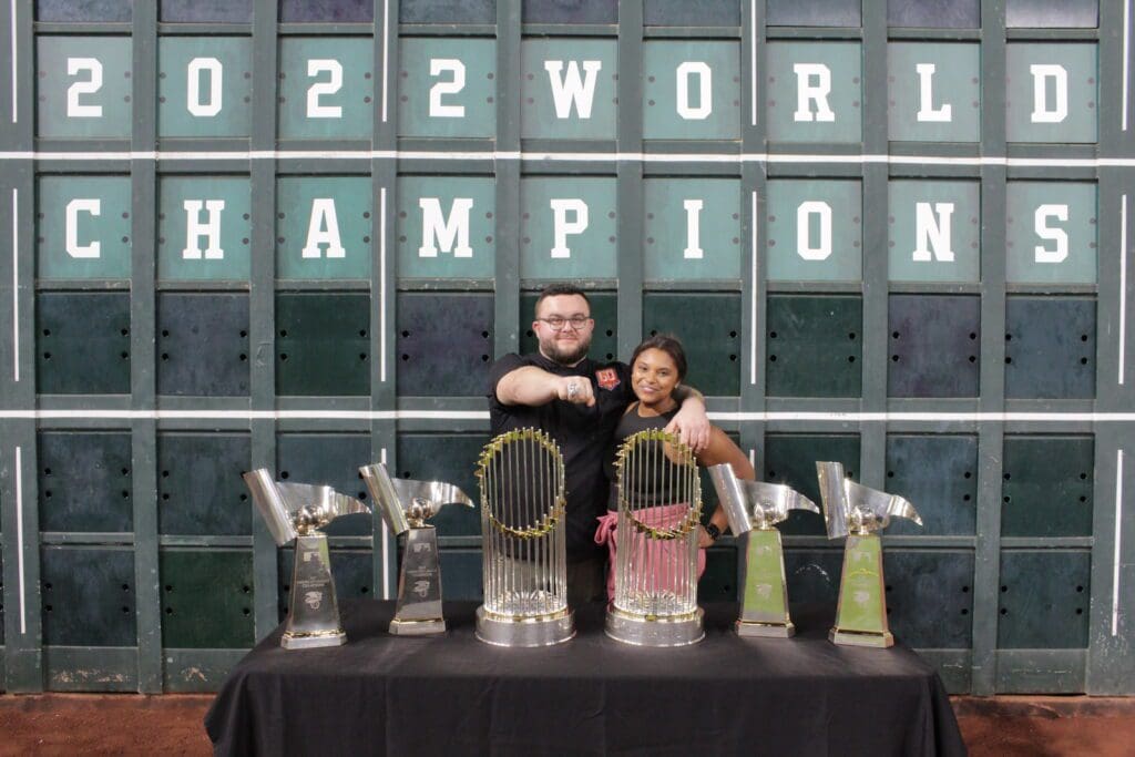 Chef Baker earns a World Series ring of his own when the Astros take the Fall Classic. (Photo courtesy of Logan Baker)