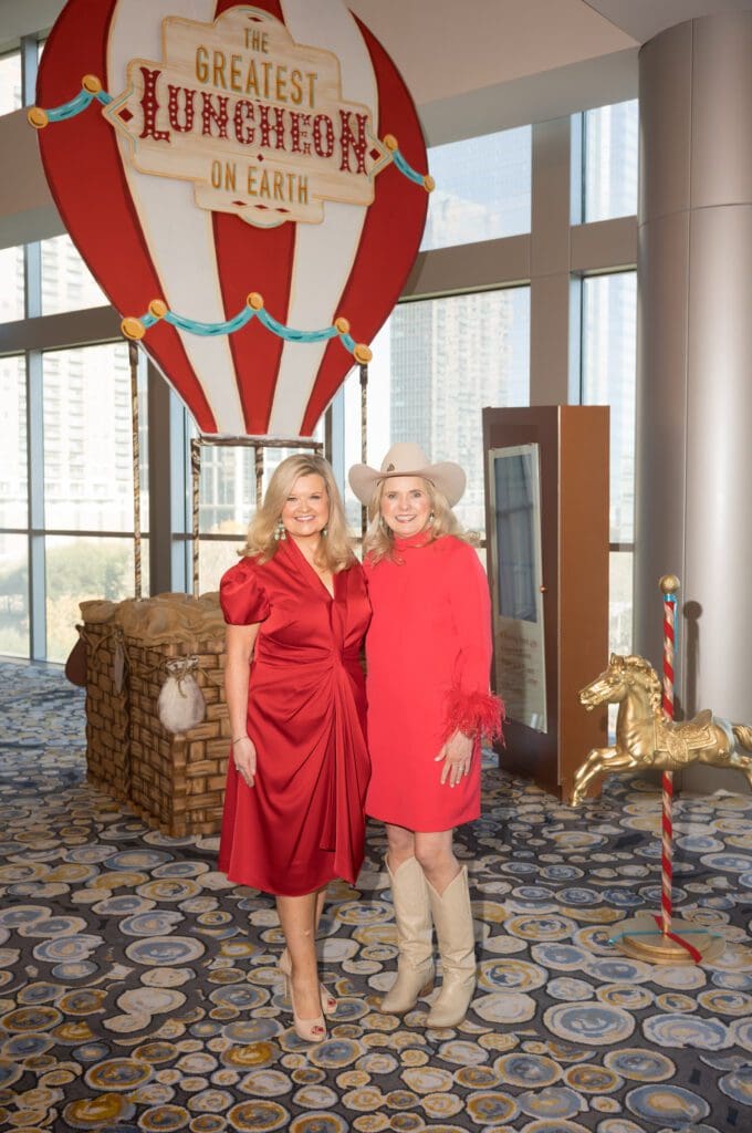 Ann Massey, Stacy Stidham Anderson at the Houston Livestock Show and Rodeo Trailblazers Awards Luncheon (Photo by Daniel Ortiz)