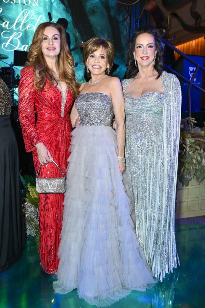 Brigitte Kalai, Hallie Vanderhider, Alicia Smith at the Houston Ballet Ball held at Wortham Theater Center (Photo by Michelle Watson, CatchlightGroup.com)