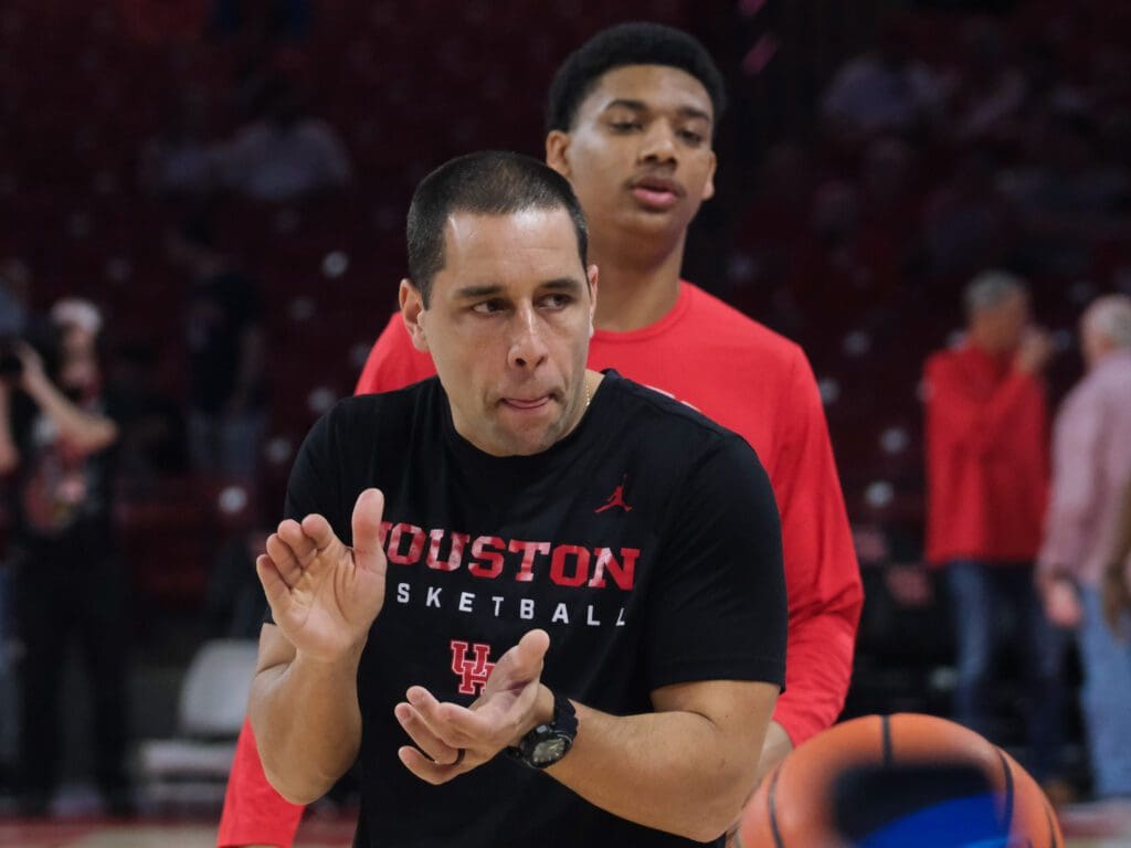 University of Houston assistant coach Kellen Sampson helps keep this Cougars dynasty rolling. (Photo by F. Carter Smith)