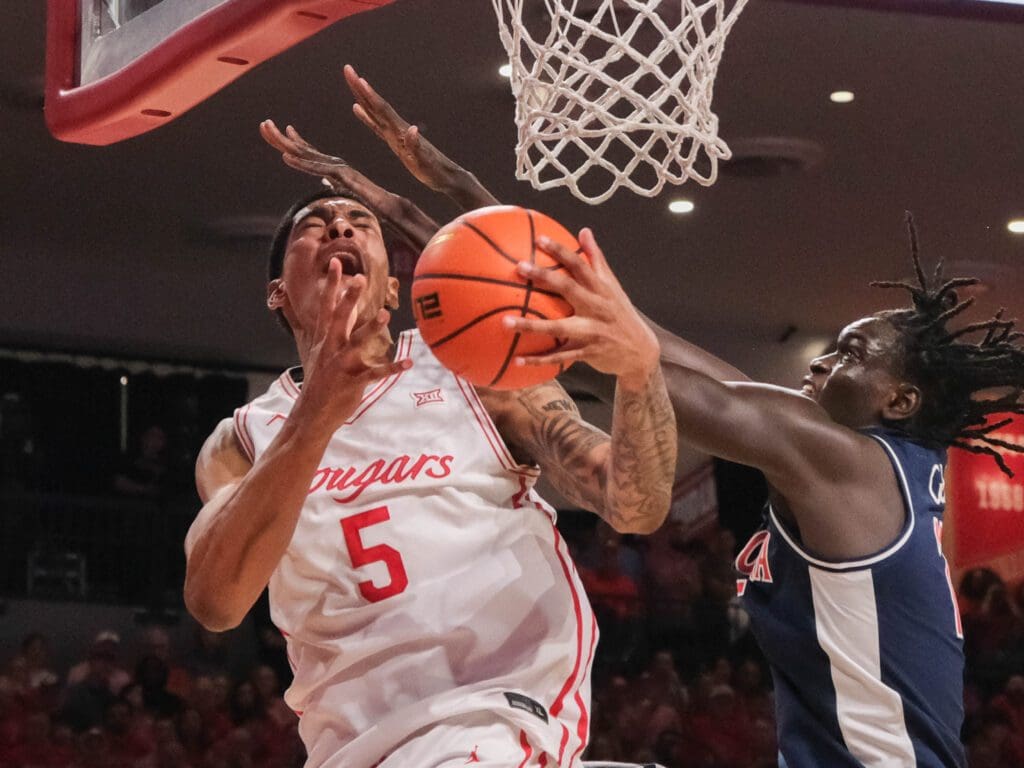 University of Houston freshman power forward Chris Cenac Jr. can be a game shifting rebounder. (Photo by F. Carter Smith)