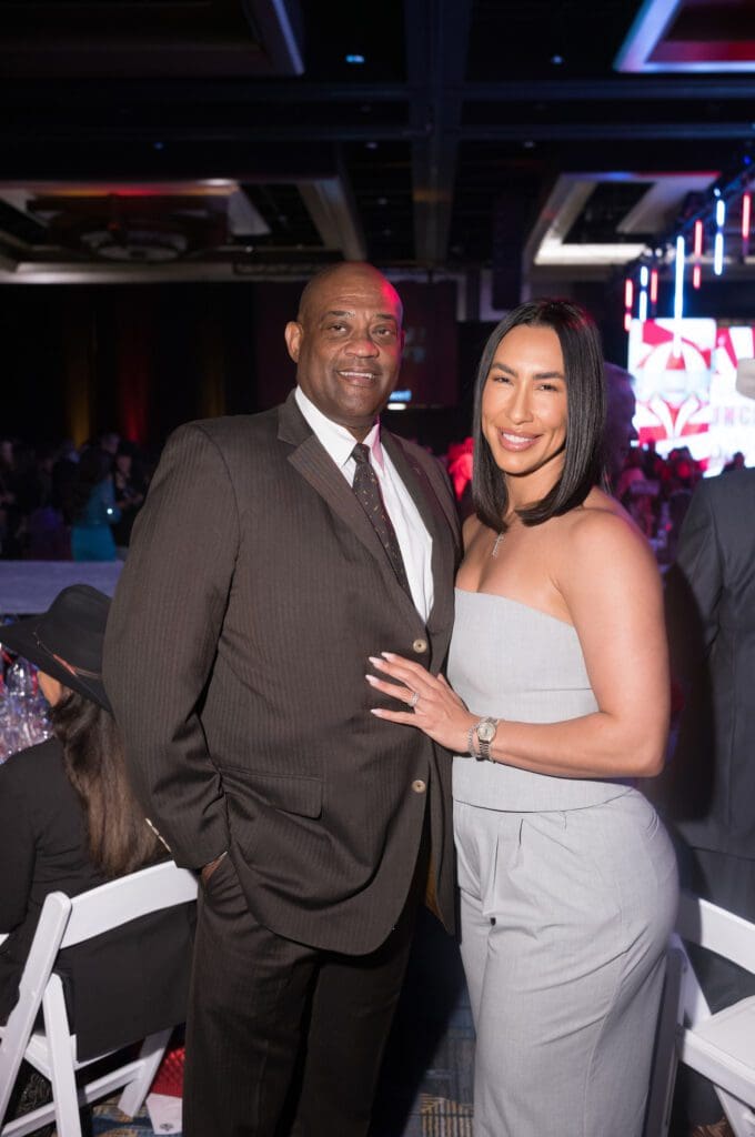 Curtis Clerkley & Gina Berumen at the Houston Livestock Show and Rodeo Trailblazers Awards Luncheon (Photo by Daniel Ortiz)