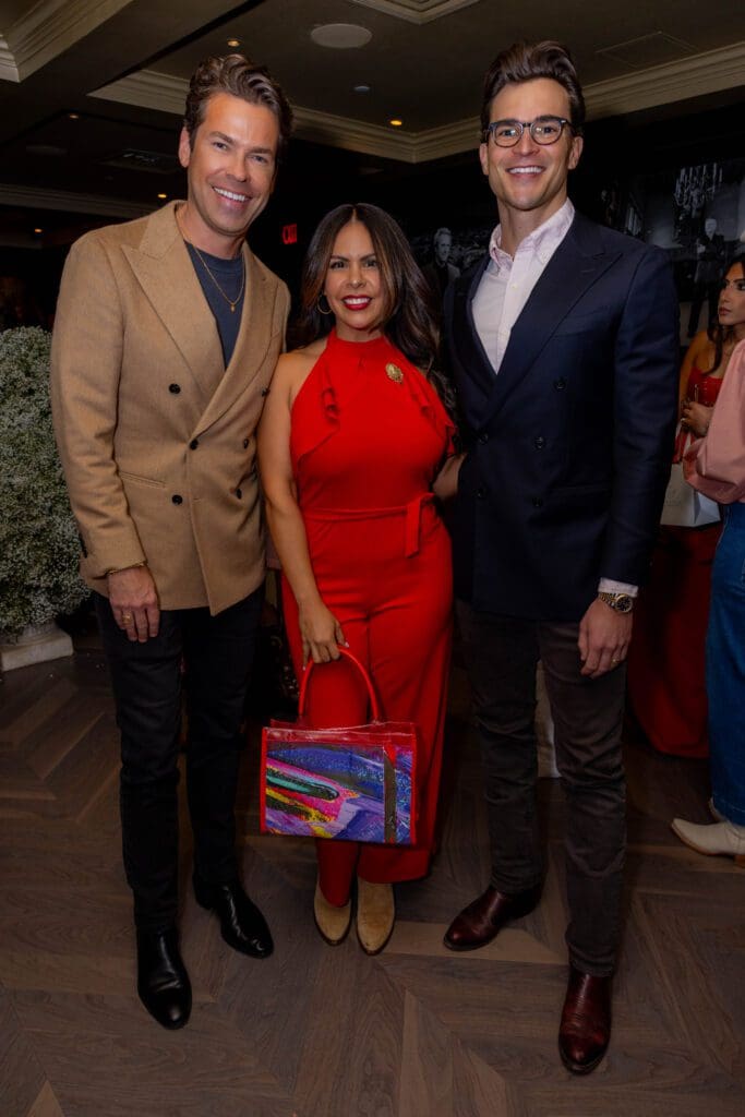 Derrick Shore, Tessa Barrera, Brandon Bourque at the Cotton Foundation Galentine's charitable fundraiser at Mâitre D. (Photo courtesy of Cotton Holdings)