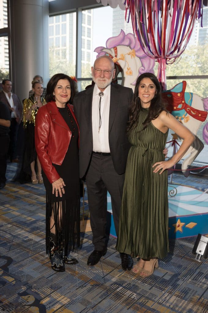 Ellie & Michael Francisco, Peyton Barrier-Talamini at the Houston Livestock Show and Rodeo Trailblazers Awards Luncheon (Photo by Daniel Ortiz)