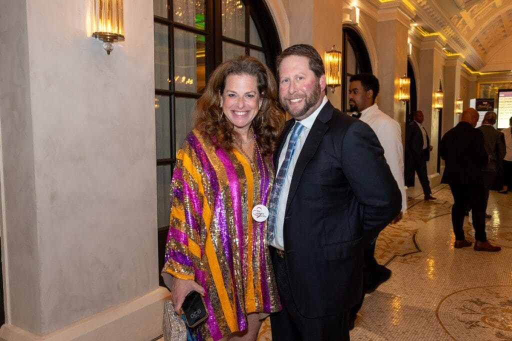 Ellyn & Adam Josef at LEAD's Mardi Gras Charity Event held at Le Tesserae in EaDo