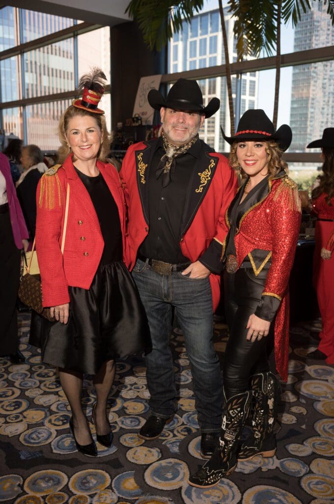 Emily Brabo, Kyle Sandoval, Lacey Maxwell at the Houston Livestock Show and Rodeo Trailblazers Awards Luncheon (Photo by Daniel Ortiz)