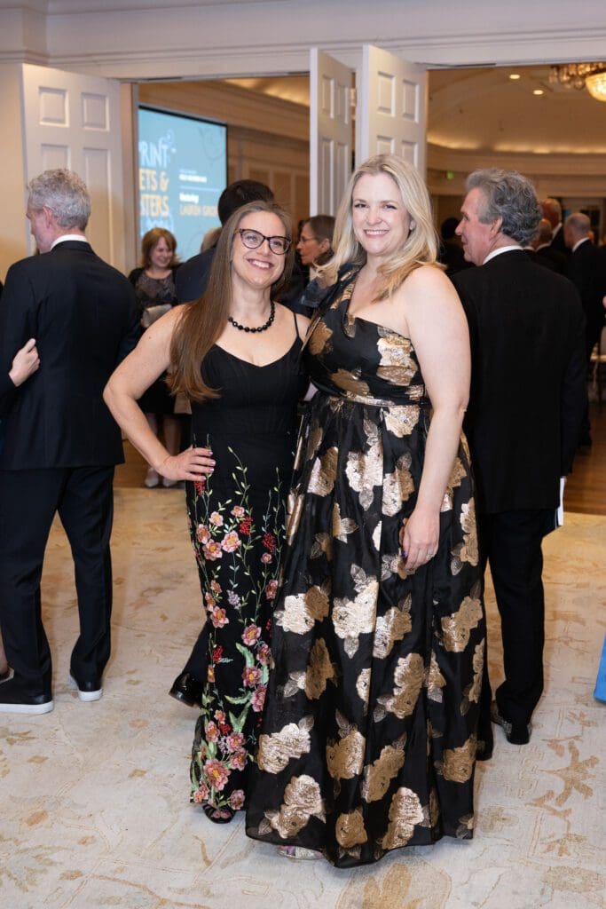 Emily Haines, Kate Dearing Fowler  at the Inprint Poets & Writers Ball  (Photo by Wilson Parish)