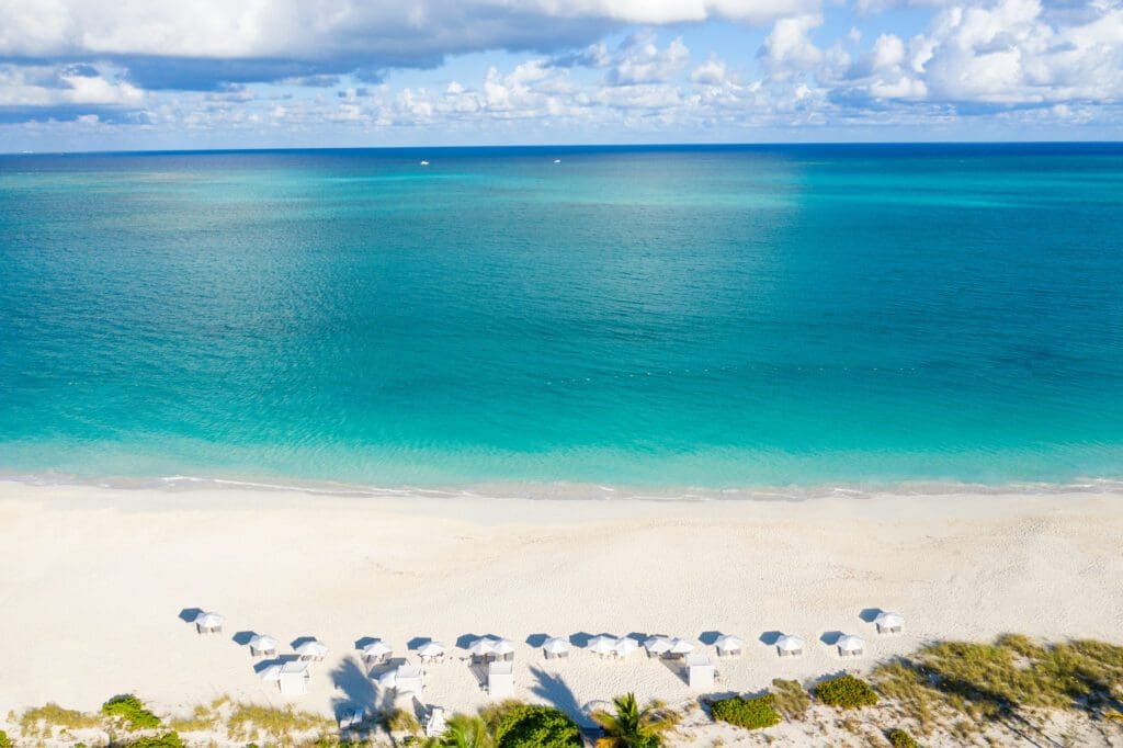 Turks and Caicos is known for its white sand beaches and unparalleled turquoise water. (Photo by Grace Bay Club)