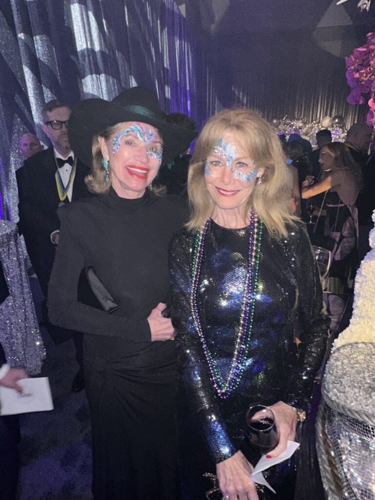 Debra Laws, Cheryl Byington at the San Luis Salute to Galveston Mardi Gras (Photo by Shelby Hodge)