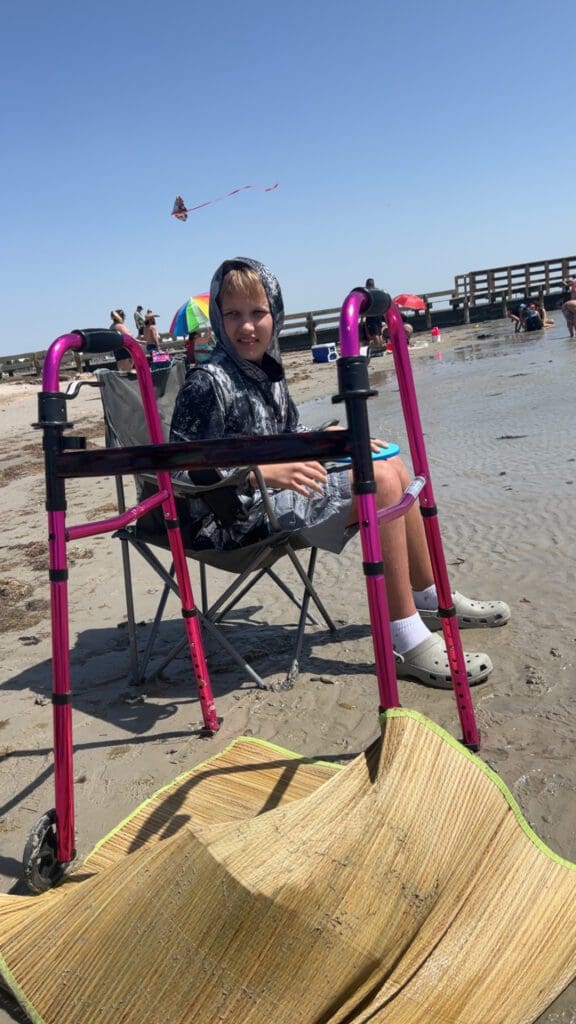 Joseph soon progressed from a walker to crutches, and ultimately, walking independently. 