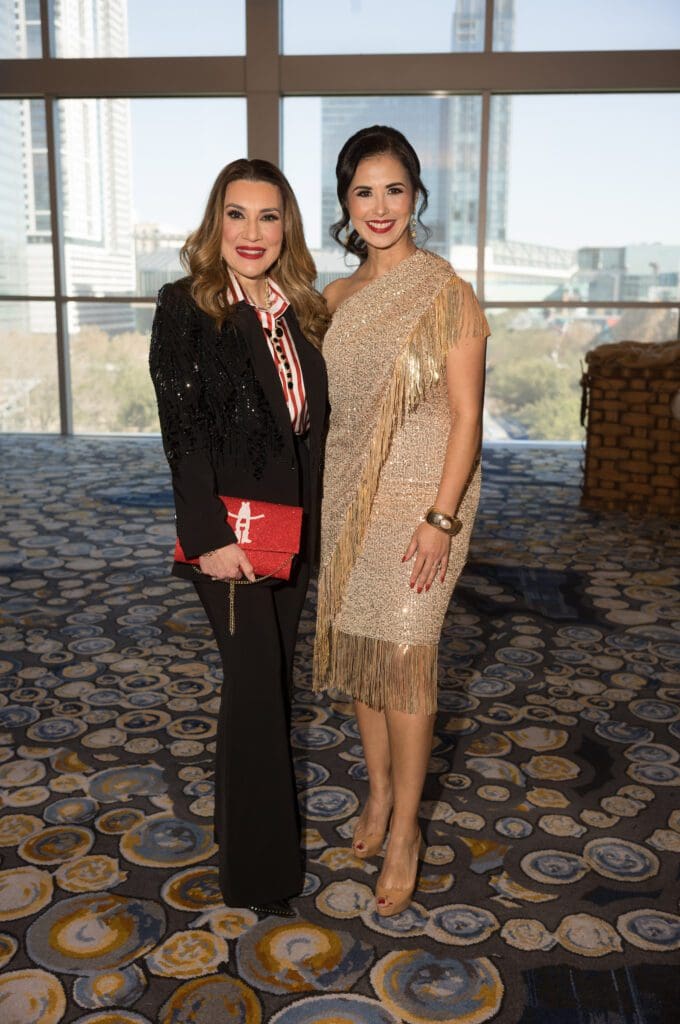 Isela Garcia, Laura Salinas at the Houston Livestock Show and Rodeo Trailblazers Awards Luncheon (Photo by Daniel Ortiz)