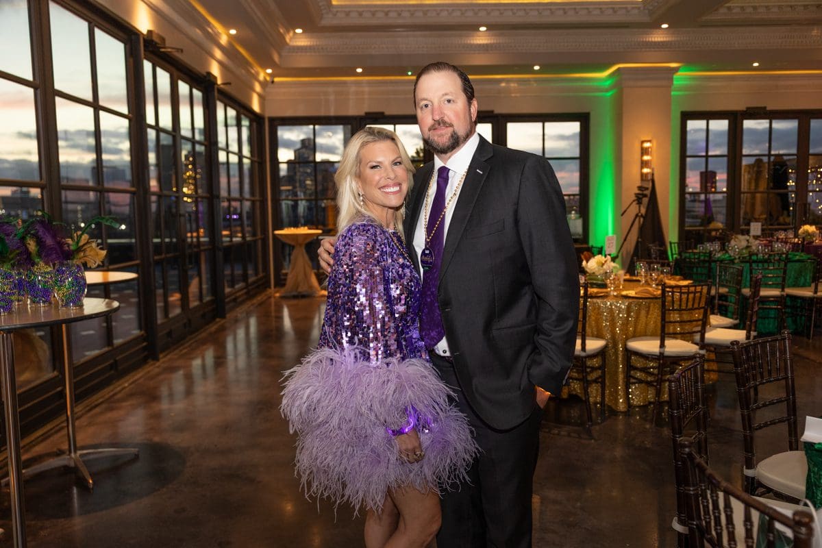 Jennifer & Ron Zach Chairs of LEAD’s Mardi Gras Charity Event Feb 17, 2026 at La Tesserae