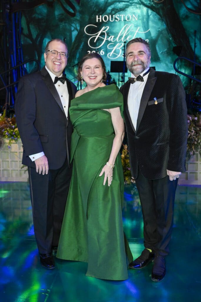 Jim Jordan & S. Shawn Stephens, Houston Ballet artistic director Stanton Welch AM at the Houston Ballet Ball held at Wortham Theater Center (Photo by Michelle Watson, CatchlightGroup.com)