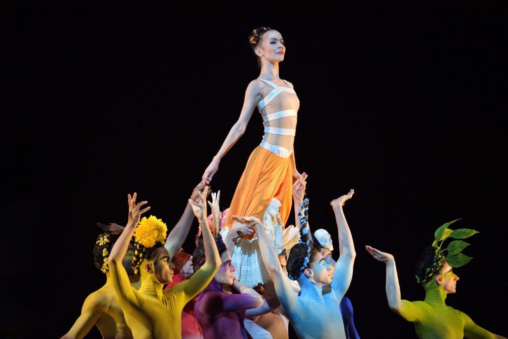 Katja Khaniukova as Frida Kahlo in English National Ballet’s production of “Broken Wings” in 2019. (Photo by Laurent Liotardo. Courtesy English National Ballet.)