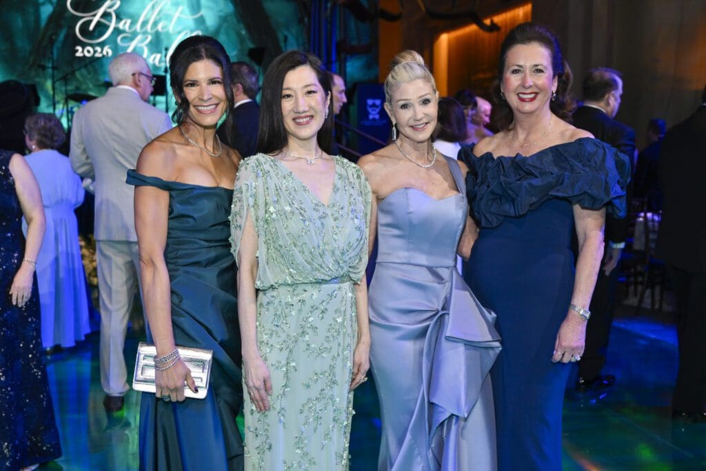 Kristy Bradshaw, Sonja Kostich, Patti Murphy, Ileana Treviño at the Houston Ballet Ball held at Wortham Theater Center (Photo by Michelle Watson, CatchlightGroup.com)