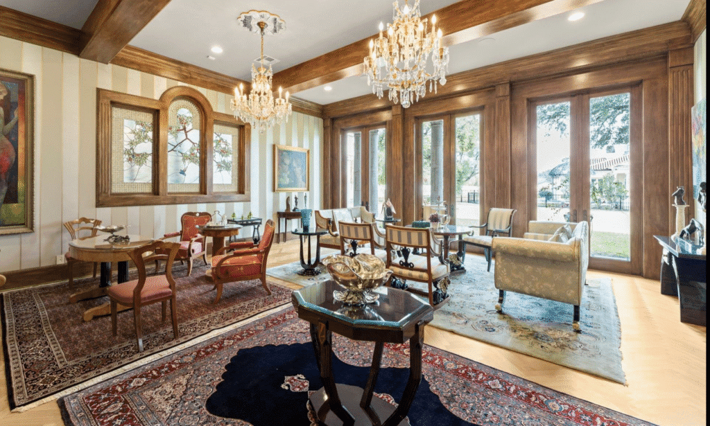Another view of the formal living room at 6 W. Rivercrest Drive (Screen shot photo from HAR)