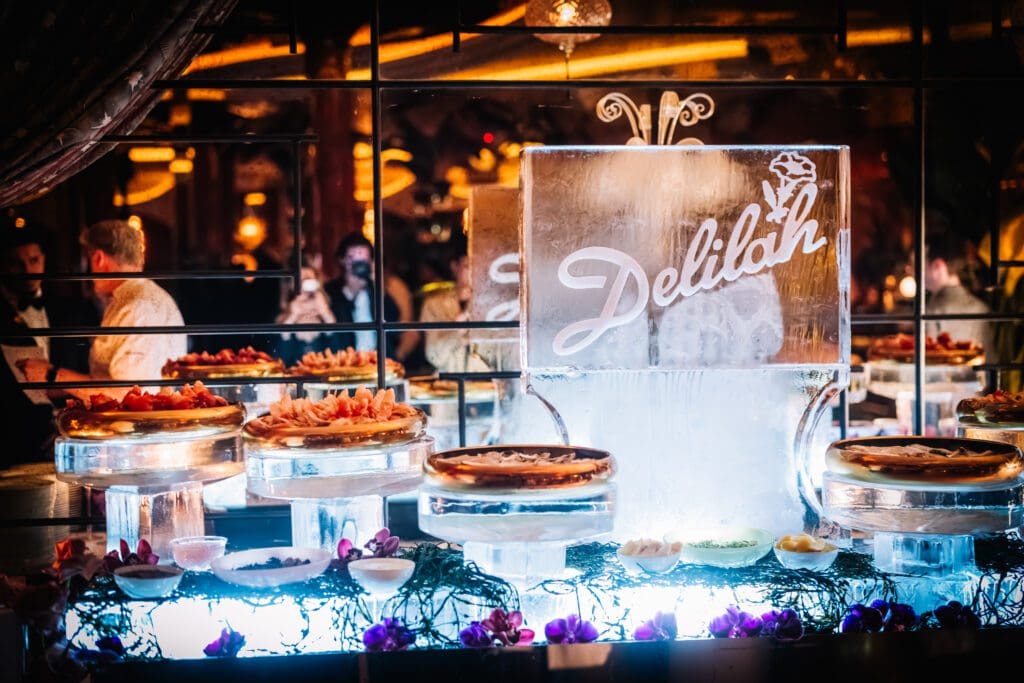 Of course, there was a Delilah-branded ice sculpture. (Photo by Chase Hall)