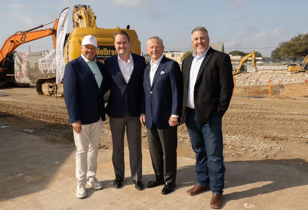 Dozens of city staff, elected officials, and other guests recently gathered to watch the groundbreaking at Westside Village.
(Photo courtesy of George Fiala)