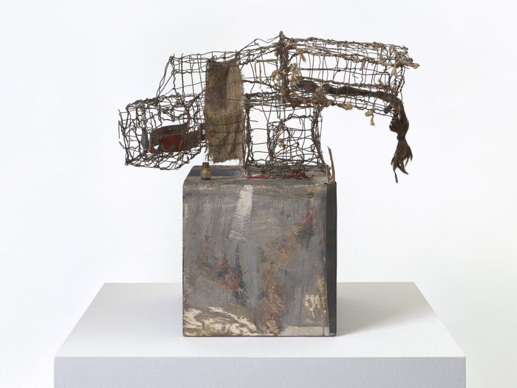 Robert Rauschenberg, "Three Traps for Medea," 1959. (© Robert Rauschenberg Foundation, courtesy Robert Rauschenberg Foundation.)