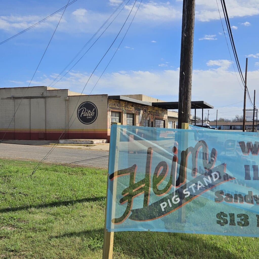 Heim Pig Stand has set up shop nearby the Patch Cafe, which was featured in both seasons of Landman. (Photograph by Edward Brown)
