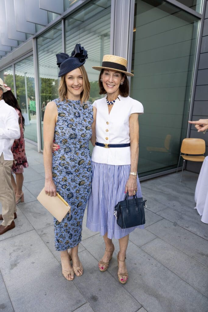Annie Eifler, Susie Criner at the Hermann Park Conservancy 'Hats in the Park' luncheon (Photo by Jenny Antill)