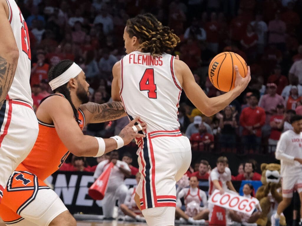 University of Houston point guard Kingston Flemings is a creative passer. (Photo by F. Carter Smith)
