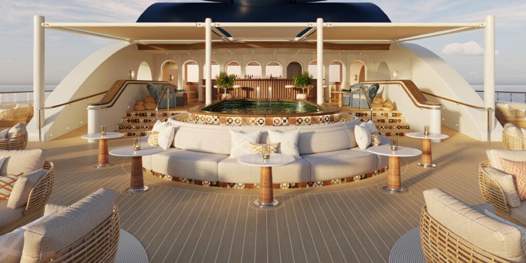Designed by Tillberg Design of Sweden, the interior space will feature two or three bedroom suites, indoor and outdoor dining spaces, and much more.