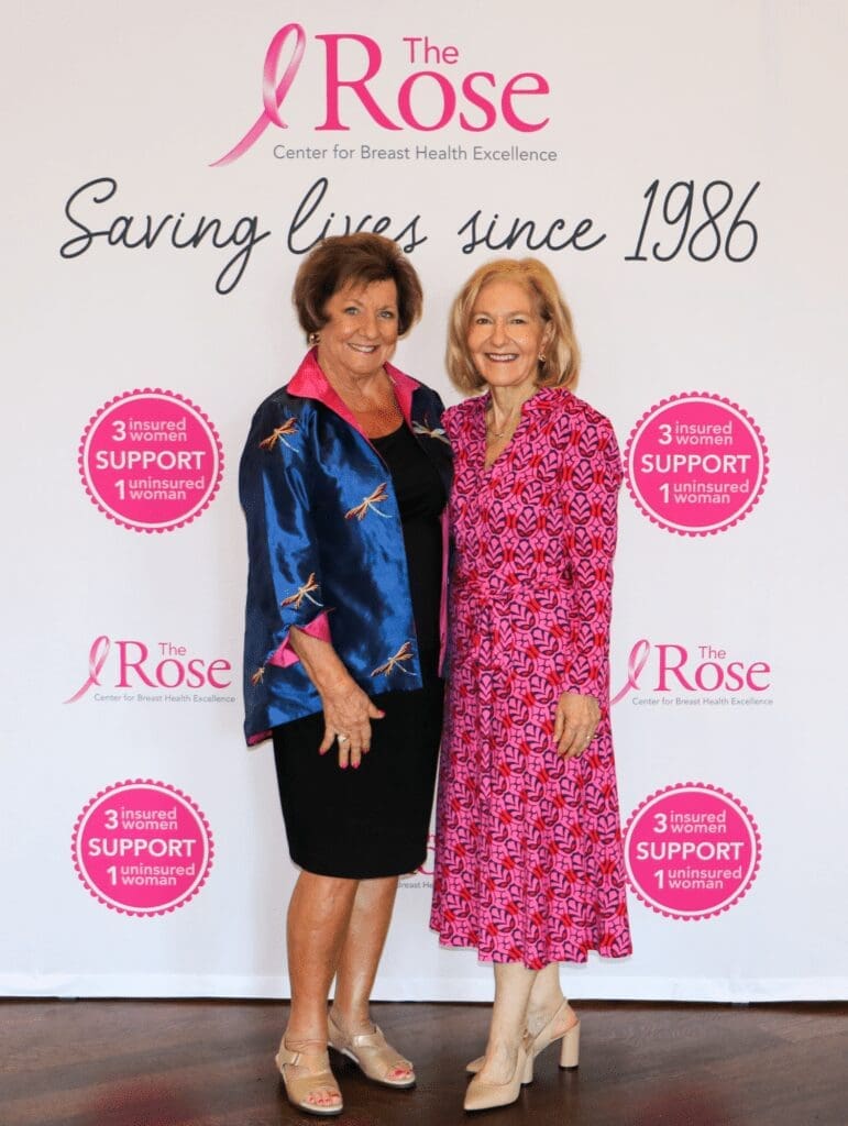 Dorothy Gibbons, Theresa Einhorn at the 'Everything's Coming Up Roses' benefiting The Rose (Photo by Karina Tsai Yun of The Rose)
