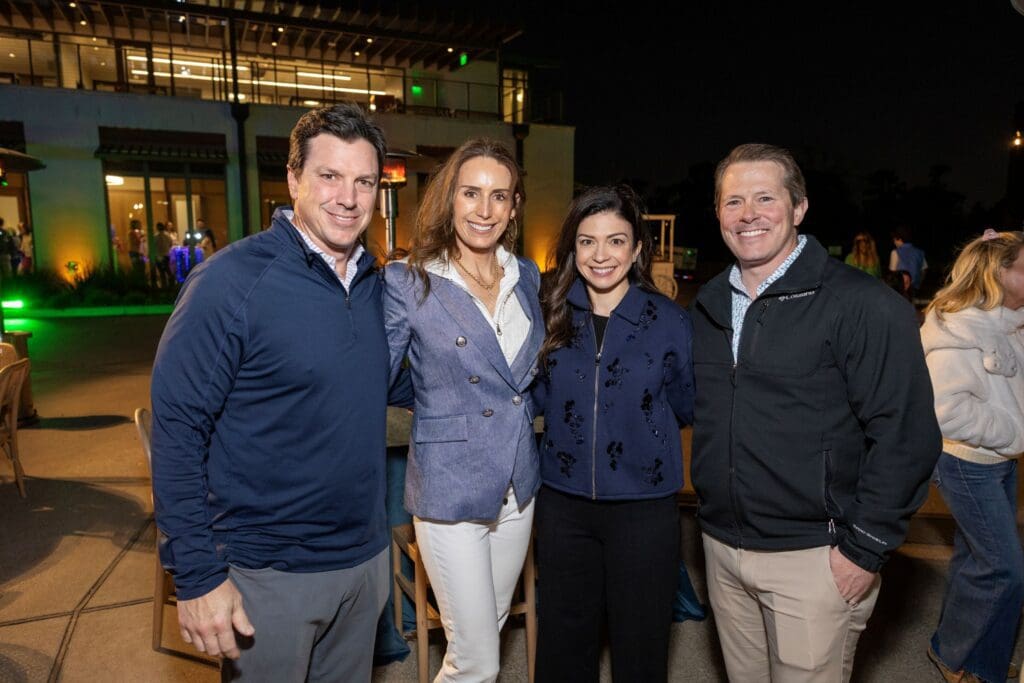 Jeff & Brooke Gunst, Nina & Clint Rand at the Texas Children's Ambassadors 'Glow in the Park' fundraiser (Photo by Jenny Antill)