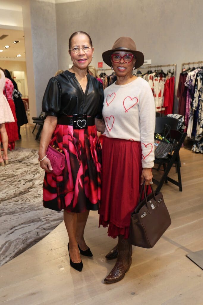 Sweethearts tea guest Merele Yarborough, Phyllis Williams at Saks Fifth Avenue (Photo by Priscilla Dickson)