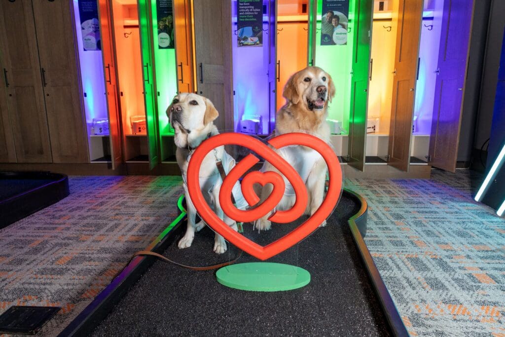 Pluto & Crosby at the Texas Children's Ambassadors 'Glow in the Park' fundraiser (Photo by Jenny Antill)