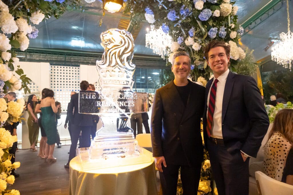 Peter Bazeli, Andrew Wachtfogel at the gala opening of the Ritz-Carlton Residences, Houston sales gallery (Photo by Albert Chen Photography)