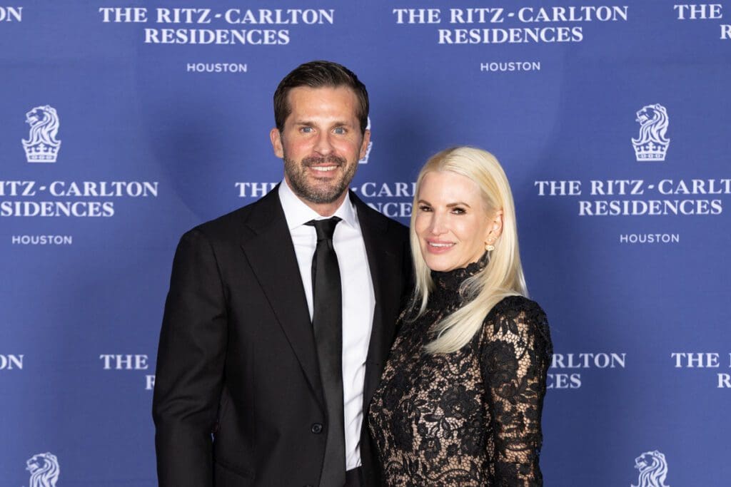 Tommy & Leslie Kanarellis at the gala opening of the Ritz-Carlton Residences, Houston sales gallery (Photo by Albert Chen Photography)