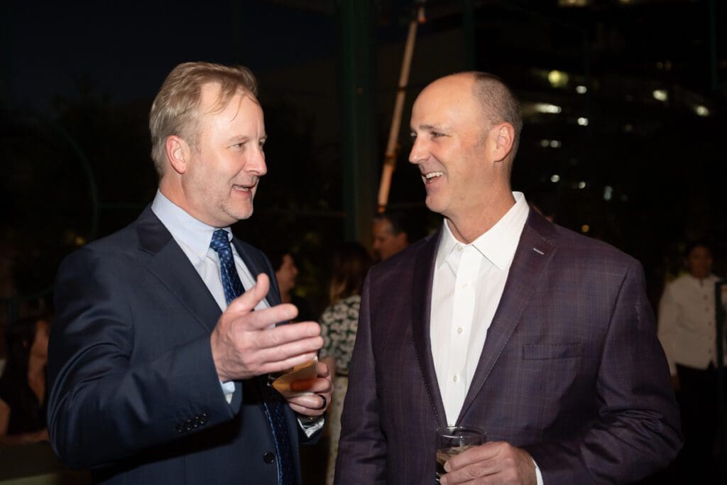 Mark Rasch, Kelly Hall at the gala opening of the Ritz-Carlton Residences, Houston sales office (Photo by Albert Chen Photography)