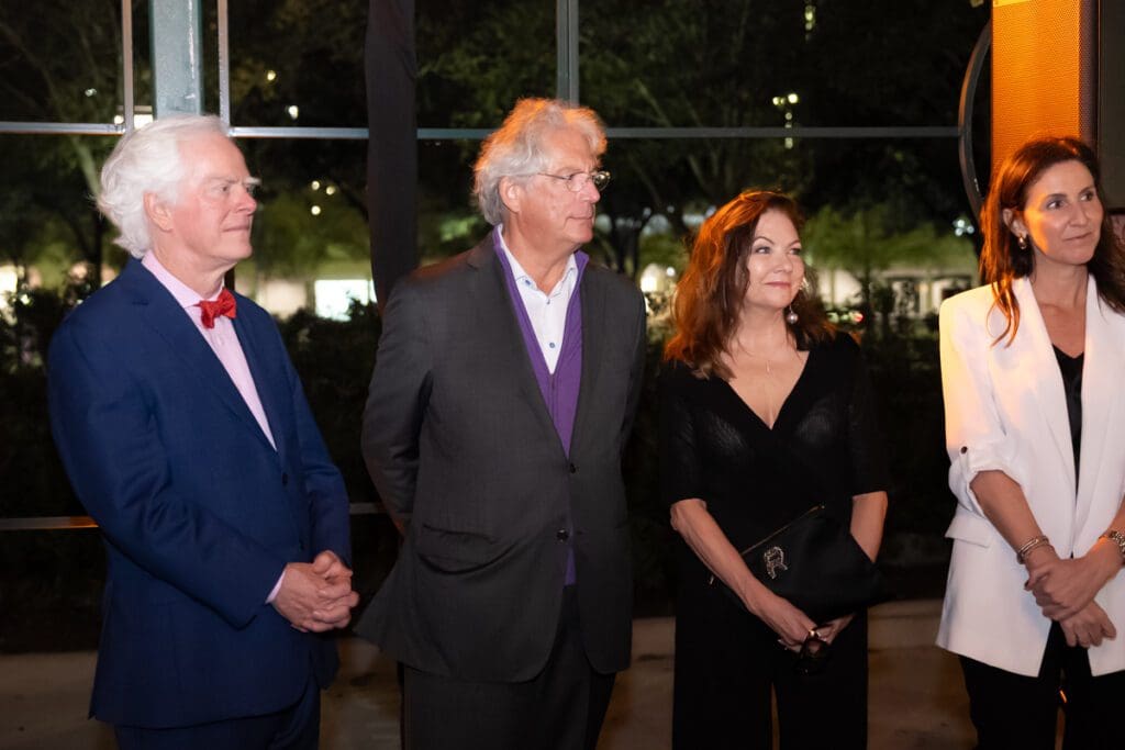 Scott Ziegler, Jon Pickard, Lauren Rottet, Kathryn Falconi at the gala opening of the Ritz-Carlton Residences, Houston sales gallery designed by Rottet Studio (Photo by Albert Chen Photography)