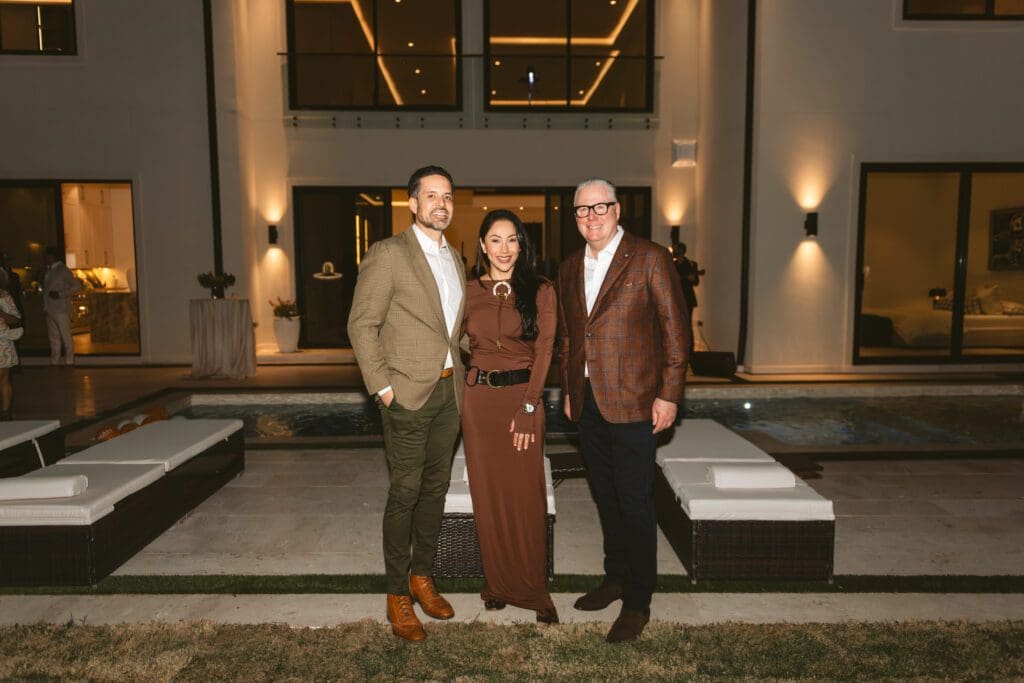 Jose Almovodar, Nancy Almodovar, Michael Jalbert at the Nan & Company Properties/PaperCity Cowboy Chic & the New West party