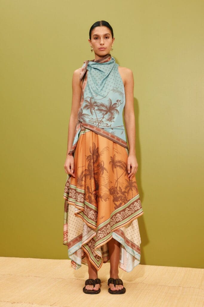 Alberta Scarf Midi Dress. 