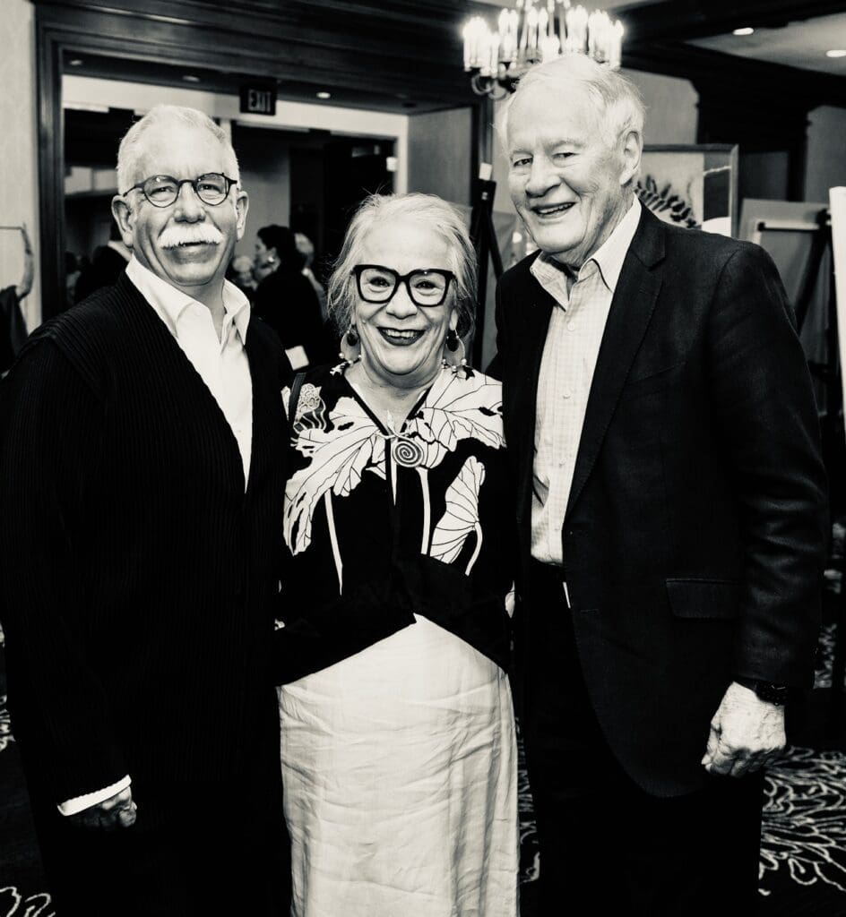 FotoFest executive director Steven Evans, Flor Garduño, Bill Joor at the 2026 FotoFest Biennial Gala and Fine Print Auction (Photo by Johnny Than)