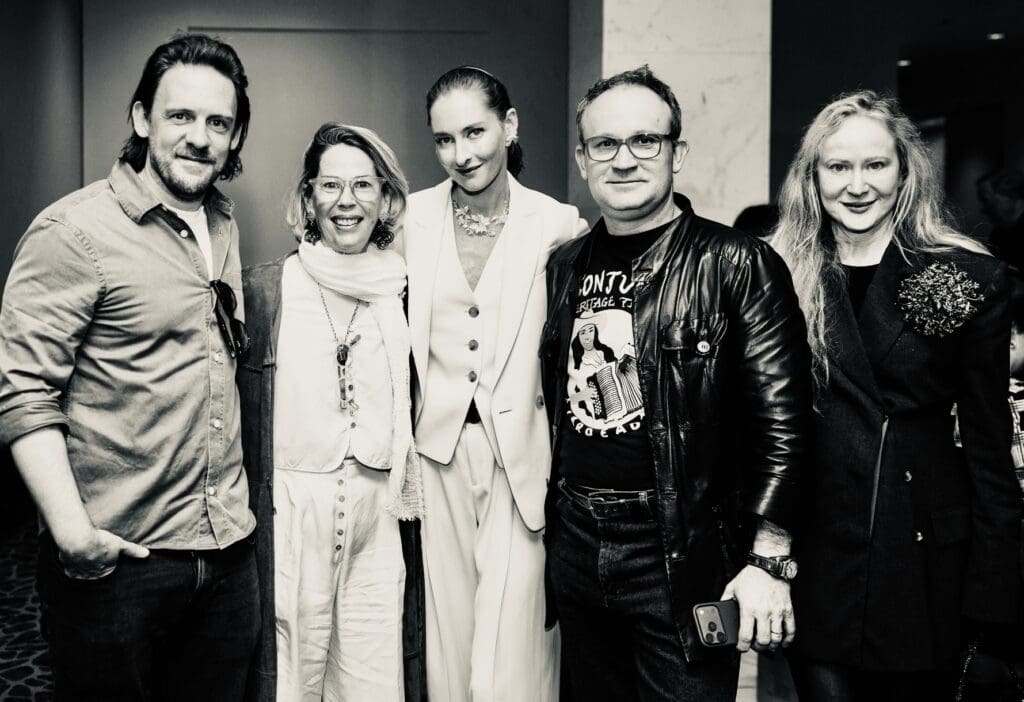 Jon Tonks, Vivian Arcidiacono, Abigail Owen-Pontez, Roman Franc, Christy Karll at the 2026 FotoFest Biennial Gala and Fine Print Auction (Photo by Johnny Than)
