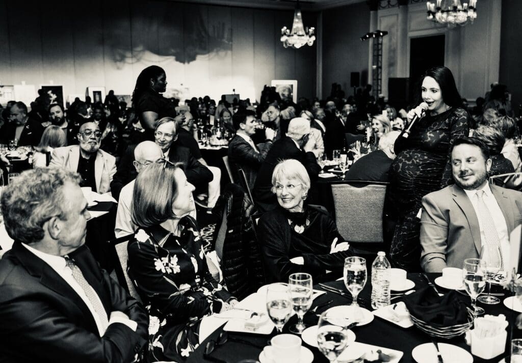 Guests take in the evening during the 2026 FotoFest Biennial Gala and Fine Print Auction. (Photo by Johnny Than)