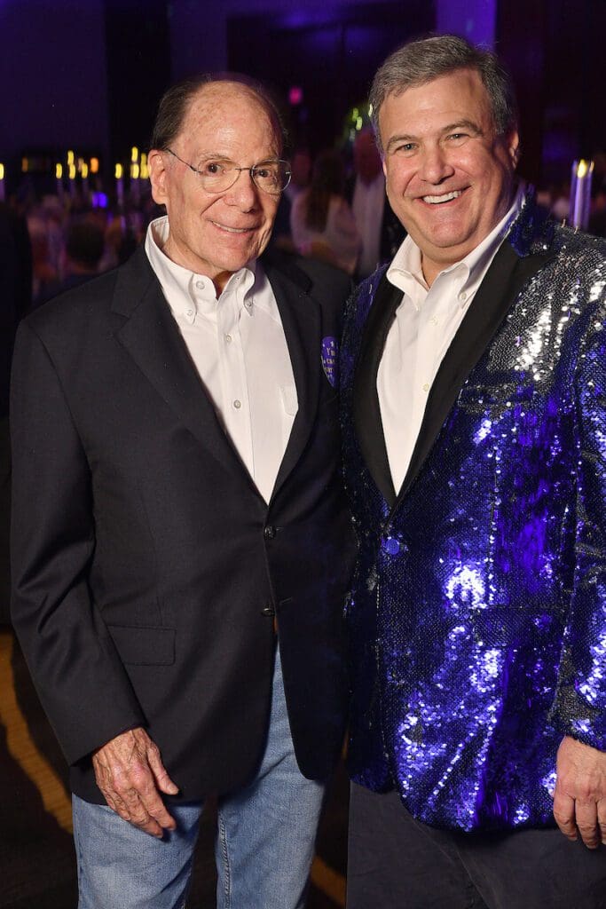 The Periwinkle Foundation founder Dr. Paul Gerson and gala honoree David Steinhart (Photo by Dave Rossman)