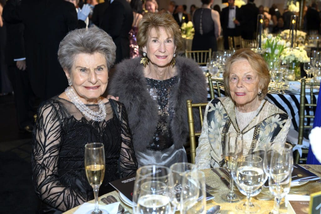 Jane Cizik, Laura McWilliams, Louisa Sarofim at the Houston Grand Opera ball (Photo by Michelle Watson/Catchlight Group)
