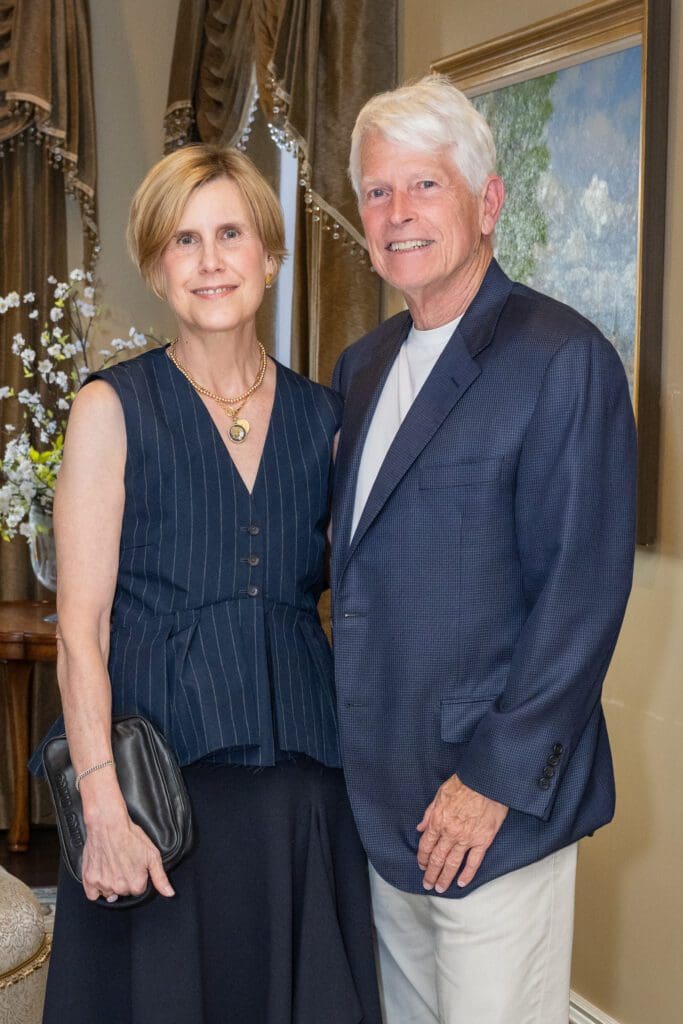 Sharon Lederer, Ellis Mills at the French Heritage Society Houston chapter inaugural event (Photo by Jacob Power)