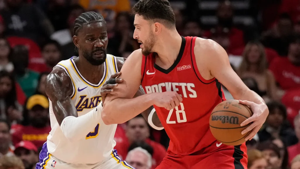 Alperen Şengün took it to the LA Lakers after giving a speech to his Houston Rockets teammates earlier in the day.