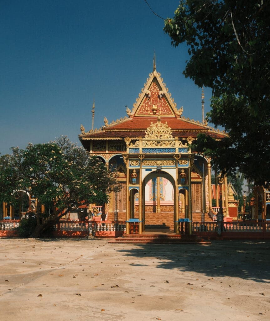 Connecting guests with local Buddhist religious practice, temples, and monks is a meaningful thread of the Aqua Mekong itinerary. (photo by Georgie Miller)