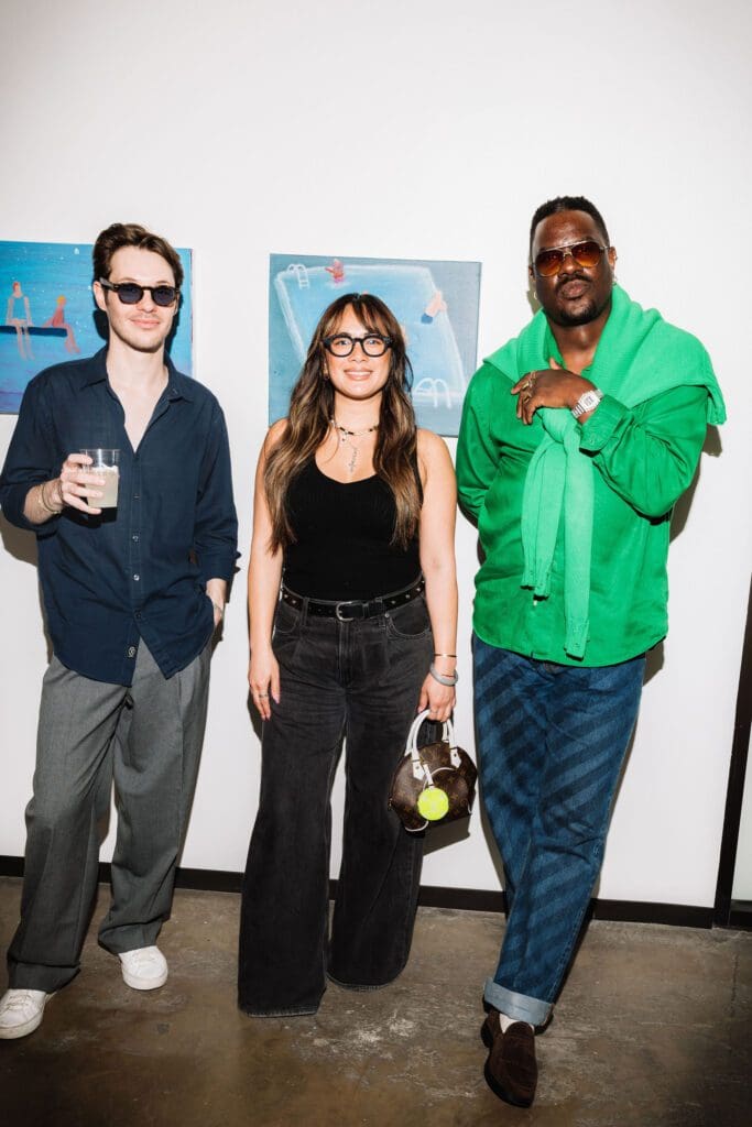 Dylan Thomas, Yen Nguyen, Michael Phelps (Photo by Chase Hall)
