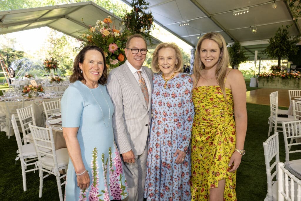 Leslie & Carlos Duncan, Anne Duncan, Sarah Duncan at the Bayou Bend Garden Party (Photo by Wilson Parish)