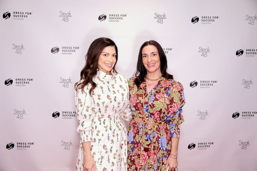 Nina Rand, Candace Thomas at the Steak 48 dinner salute to Dress for Success Houston (Photo by Quy Tran)