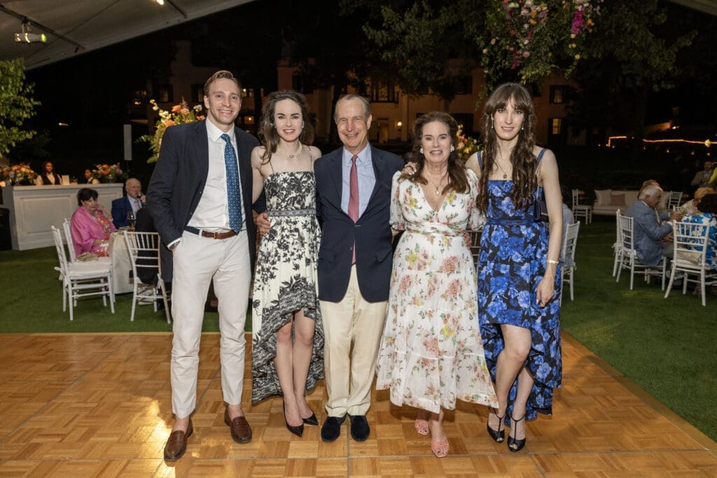 Will Halle, Quellie Moorhead, Jay Moorhead, Missy Kilroy, Dolly Moorhead, at the Bayou Bend Garden Party (Photo by Jenny Antill)