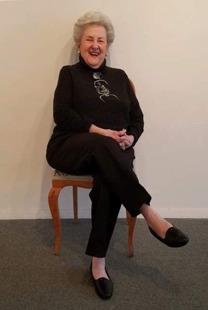 The late Geri Hooks at her eponymous gallery, circa 2018-2019 